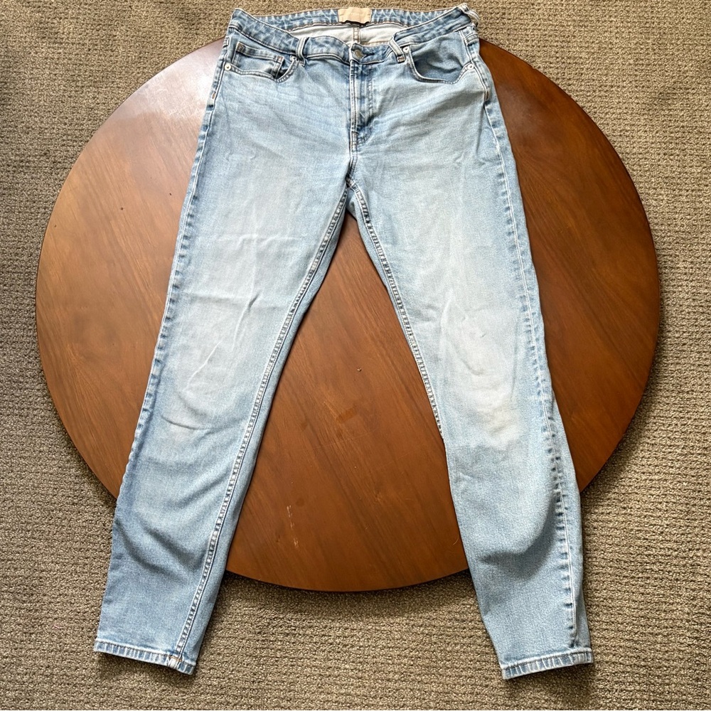 Everlane Jeans Light Wash Denim Mid-Rise Straight Fit Women's Size 30
